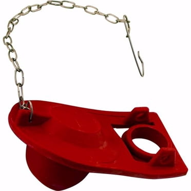 JONES STEPHENS Universal 2" Red Two-Way Toilet Flapper with Stainless Steel Chain 6-PACK