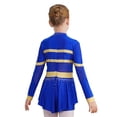 thumbnail image 4 of iiniim Enfants Filles Paillettes Uniforme de Cheerleading Tenue de Cheerleader Robe de Danse Scintillante Justaucorps Performance Tenue de Danse Royal 16, 4 of 7