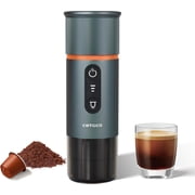 COTGCO Portable Espresso Maker for Travel: Portable Coffee Maker - Self Heating - Make 8 Cups Espresso One Charge - Coffee Anytime -Compatible for Nespresso Capsule - Blue