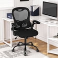 thumbnail image 2 of BestOffice Ergonomic Home Office Chair, Executive Computer Task Chair with Lumbar Support & Flip-Up Armrests, Rolling Swivel Design, Black, 2 of 7