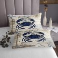 thumbnail image 3 of Erosebridal Ocean Crab Coverlet Set King, Retro Lighthouse Bedding Set, Nautical Compass Decor 3pcs, 3 of 5