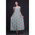 thumbnail image 3 of Bimba Robe Longue Maxi de Soirée pour Femmes en Rayonne à Imprimé Floral, Dos Nu, Bretelles Spaghetti - XX-Grand, 3 of 5