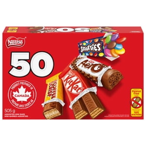 NESTLÉ Favourites KITKAT, AERO, SMARTIES & COFFEE CRISP Mini Barres & Candies, sans arachide Candy d'Halloween, emballée individuellement, fabriquée dans un établissement sans écorce, préparé au Canada