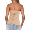 thumbnail image 1 of Womens Tube Top Summer Strapless Tops Apricot S, 1 of 6