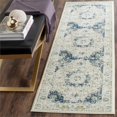 thumbnail image 3 of Safavieh Evoke 5' Round Power Loomed Rug in Ivory and Blue, 3 of 10