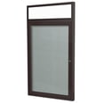 thumbnail image 1 of Pemberly Row Vinyl 36" x 24" 1 Door Enclosed Bulletin Board in Silver, 1 of 2