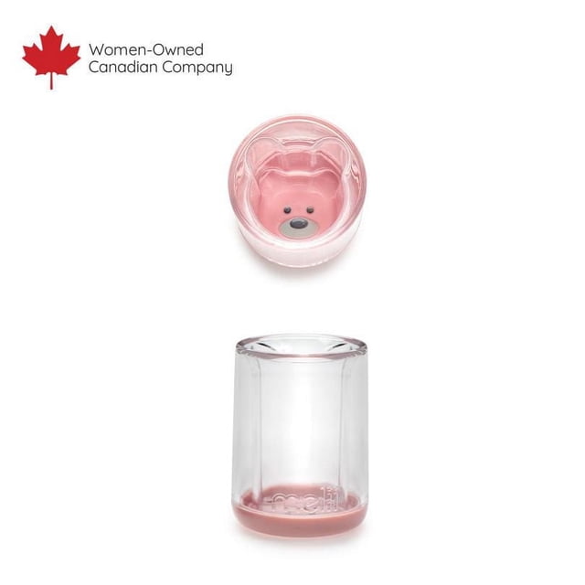 Melii Double-Walled Bear Cup - Pink - For Toddlers