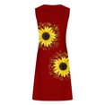 thumbnail image 5 of Penkiiy Robes de Printemps pour Femmes 2024 Décontractées Imprimées Amples Couleur Unie Col Rond Tempérament Élégantes Robes Dos Nu m Rouge, 5 of 5