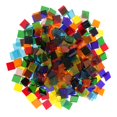 thumbnail image 1 of simhoa 250pc/set Colored Puzzle Mosaic Clear Glass Tiles Square Rhombus Decoration 10mm, 1 of 8