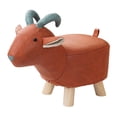thumbnail image 3 of Repose-pieds Animal Repose-Pieds Chaise pour Changer de Chaussures Pouf Multifonction Mignon pour Pièce Mouton Rouge, 3 of 8