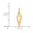 thumbnail image 4 of Diamond2Deal 14K Pendentif Initial Lettre V en Or Jaune Petit Bloc Incliné pour Femmes, 4 of 6