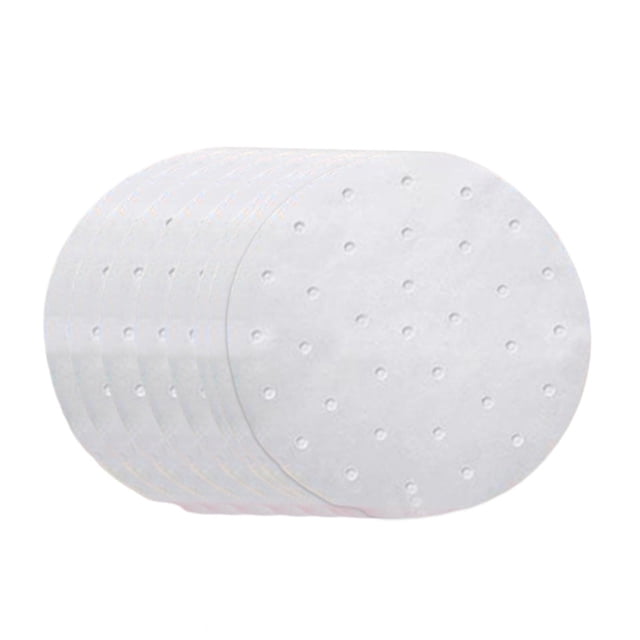 Doublures en Papier Parchemin pour Cuiseur Vapeur de 100 /8/9 Pouces pour Friteuse à Air Chaud, Cuisson à la Vapeur, Rondes 22 cm