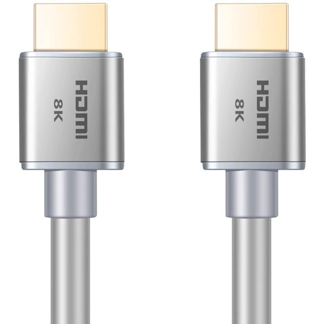 Buyer’s Point Ultra High Speed HDMI 2.1 Cable CL3 Rated Dynamic HDR 1.8M (6ft) 8K 120Hz, 48Gbps, Dolby Vision, eARC Compatible with Apple TV, Nintendo Switch, Roku, Xbox, PS4, Pack of 2 Gray- OEM