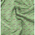 thumbnail image 1 of Soimoi Green polyester Crepe Fabric Bear Animal Print Fabric by the Yard 42 Inch Wide, 1 of 5