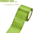 thumbnail image 2 of ORUYROP 4 Inch Wide Double Face Satin Ribbon-25 Yards，Gift Bag Decoration Wedding Chair Back Handmade Bow (4 Inch Apple Green), 2 of 6