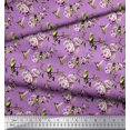 thumbnail image 2 of Soimoi Rayon Fabric Hummingbird,Leaves & Rose Floral Print Sewing Fabric Yard 42 Inch Wide, 2 of 3