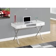 thumbnail image 3 of Bureau d’ordinateur Monarch Specialties en blanc lustré, 3 of 3