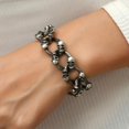 thumbnail image 4 of Silver Color Gothic Style Skull Bracelet Hand Decoration Accessories Gift Halloween Party Favors, 4 of 5