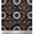 thumbnail image 1 of Soimoi Poly Georgette Fabric Floral Mandala Print Fabric by The Yard 52 Inch Wide, 1 of 3