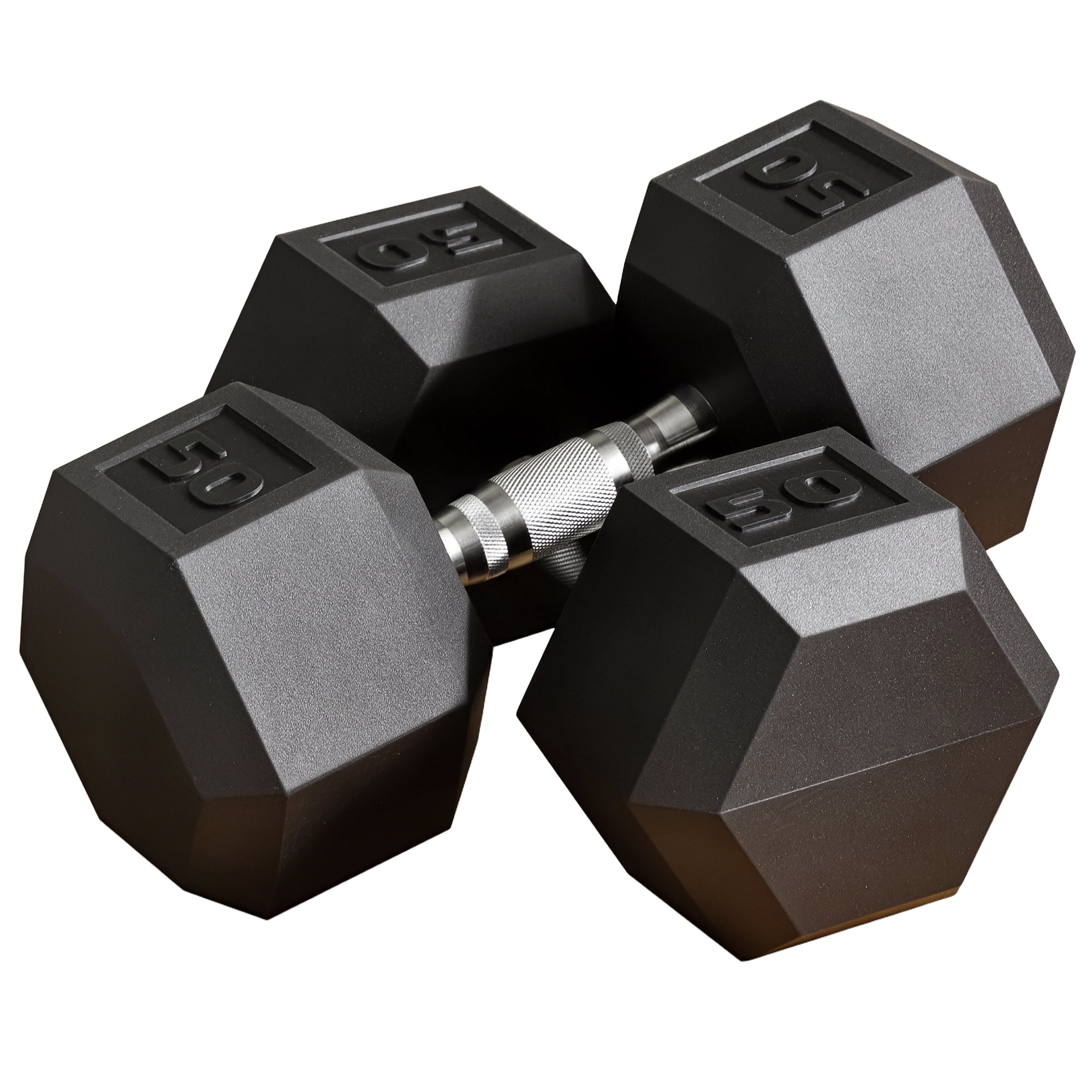 Soozier 2 x 50 lbs Dumbbells Weight Set for Home Gym Cardio Exercise