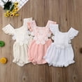 thumbnail image 1 of Newborn Baby Girls Lace Floral Bodysuit Jumpsuit Summer Sleeveless Backless Romper Clothes, 1 of 5