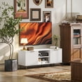 thumbnail image 2 of HOMCOM TV Stand with 2 Open Shelves and 2 Cabinets for 55 Inch TV, White, 2 of 10
