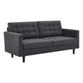 thumbnail image 2 of Modway Exalt Fabric Upholstered Tufted Sofa in Charcoal & Black, 2 of 9