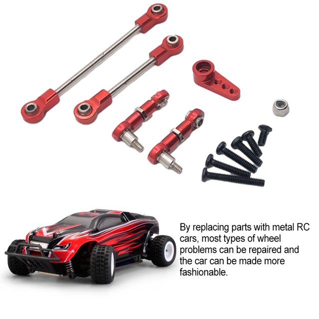 Ruiboury Steering Link Rod Pull Rods Servo Links Linkage 28T Servo Arm For 1/28 Wltoys K969 Pull Rods RC Car Parts Steering Link blue 1Set