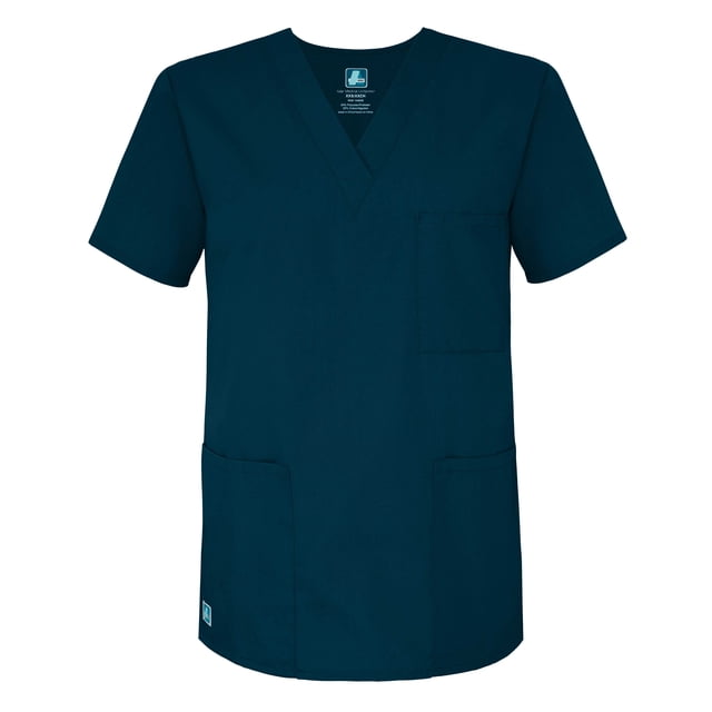 Adar Universal Unisex V-Neck Tunic 3 Pocket Scrub Top (Available in 39 Colors)