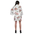 thumbnail image 3 of Moomaya Printed Short Robes For Women Cotton Robes For Women With Lace Trim, 3 of 6