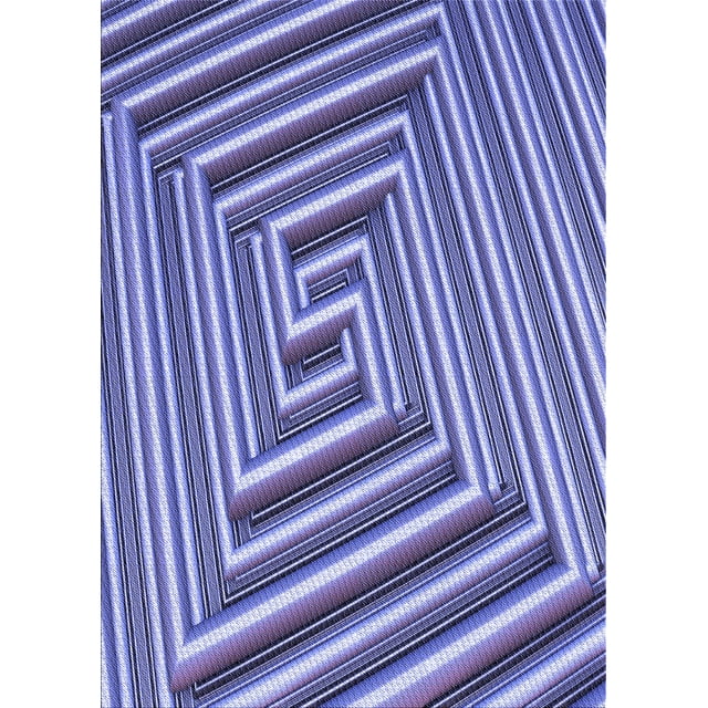 Ahgly Tapis Rectangulaire Lavable en Machine Intérieur Transitionnel Violet Pervenche Profond, 6 Pieds x 9 Pieds