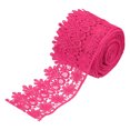 thumbnail image 1 of Uxcell 3.14 inch Wide 10 Yard Lace Ribbon Floral Pattern Rose Red Embroidered Lace Trim for Sewing Making, Gift Wrapping, 1 of 5