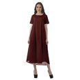 thumbnail image 1 of Moomaya Robes d'Été Imprimées pour Femmes à Manches Courtes en Coton Flex Robe de Soirée, 1 of 5