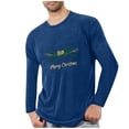 thumbnail image 1 of Pyjamas de Noël pour Hommes Pyjamas de Sport et D\'entraînement Physique pour Hommes T-Shirt Imprimé de Noël à Manches Longues et Col Rond pour Hommes, 1 of 4