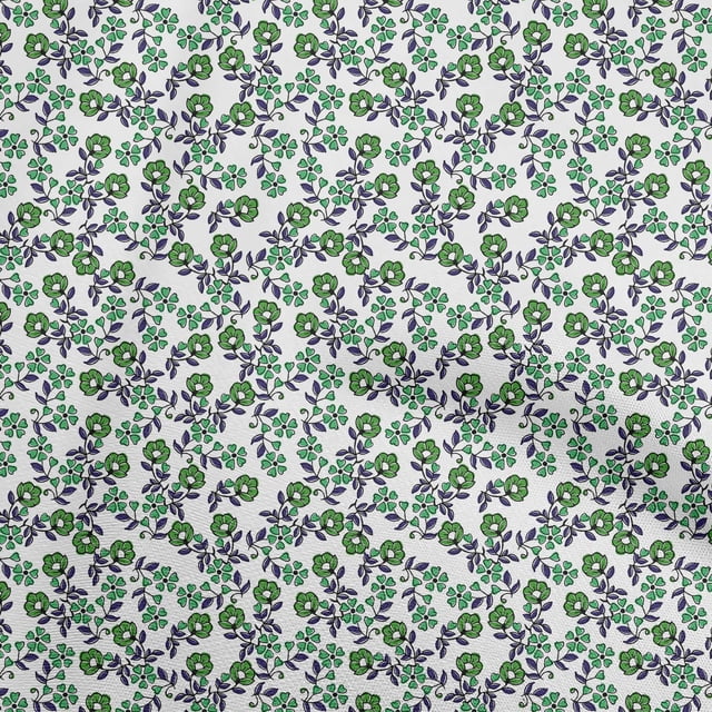oneOone Velvet Green Fabric Block Sewing Material Print Fabric By The Yard 58 Inch Wide