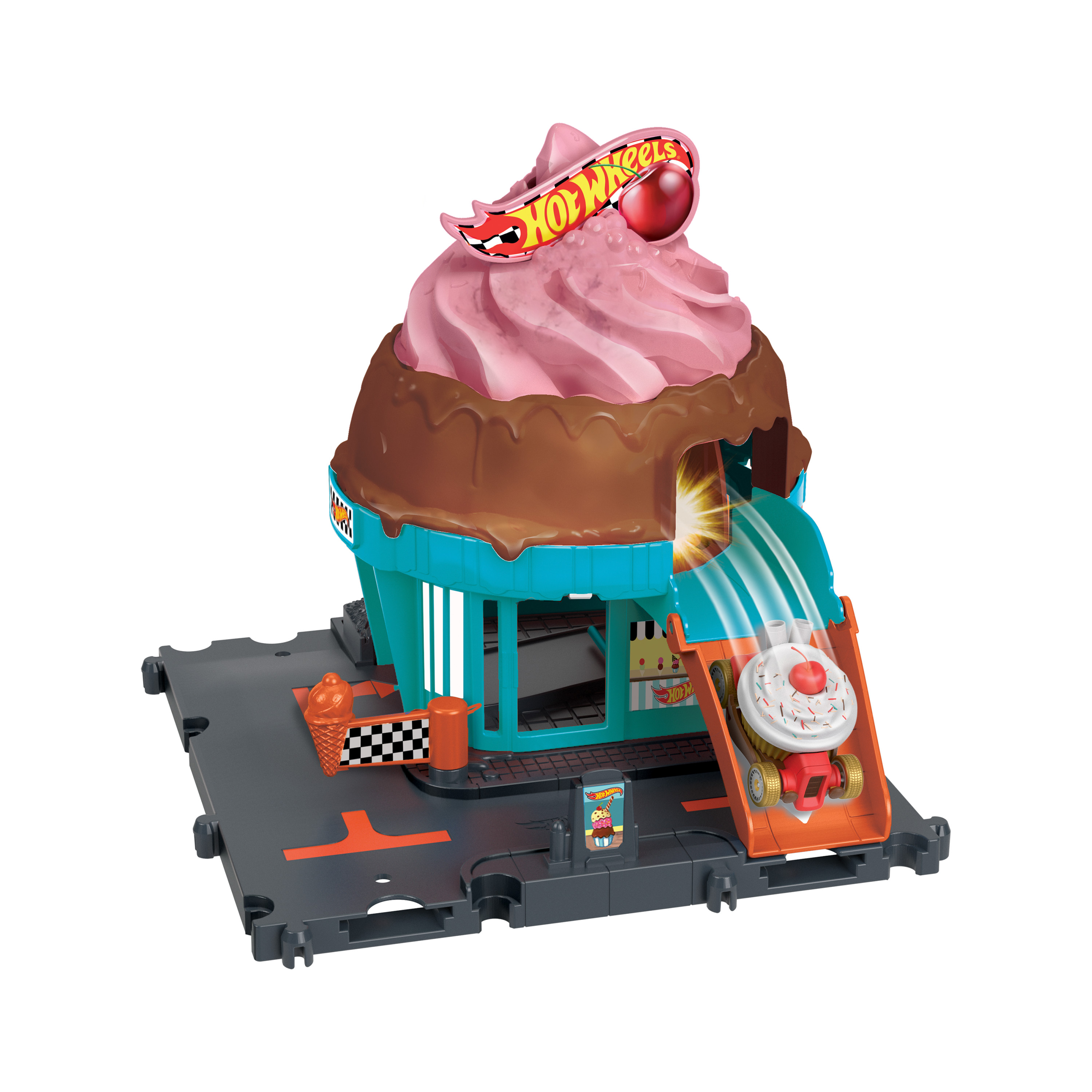 Hot Wheels City Ville Course Glacée Coffret, 1 voiture Hot Wheels