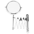 thumbnail image 3 of Shisuyan 6 Inch 3X Magnifying Round Wall Mirror Two-Sided Retractable Bathroom Mirror 360 Degree Swivel Makeup Mirror, 3 of 8