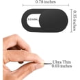 thumbnail image 4 of IllmTech - Webcam Cover 2 Pack, Ultra Thin Slider Web Camera Privacy Cover with Strong Adhesive, Protects Privacy for Most Laptops, Tablets, and Smartphones – Black Color, 4 of 7