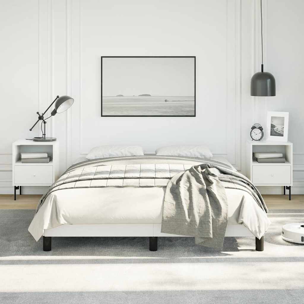 vidaXL Bed Frame White 137x190 cm Full Faux Leather