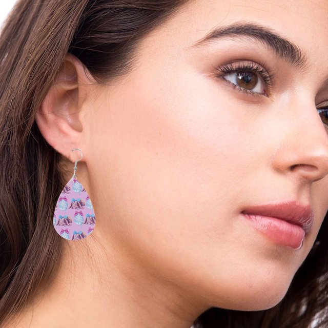 TopLLC Boucles d'Oreilles Femmes Masque Facial Papier Hygiénique Boucles d'Oreilles Rouleau Papier Boucles d'Oreilles en Cuir Double Face Boucles d'Oreilles en Cuir