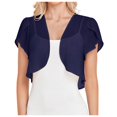 thumbnail image 2 of (2-Pack) Kcodviy Women Solid Short Womens Button Down Cardigan Sweaters Sleeve Cropped Bolero Open Womens Button Up Cardigan Sweaters Front Chiffon Cardigan, 2 of 6