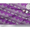 thumbnail image 2 of Soimoi Moss Georgette Fabric Leaves & Floral Block Printed Fabric 1 Yard 42 Inch Wide, 2 of 3