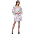 thumbnail image 3 of Moomaya Short Robes For Women Lightweight Venice Lace Summer Loungewear, 3 of 6