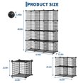 thumbnail image 4 of EDTara Modular Wire Cube Storage Organizer, 12-Cube Metal Grid Shelf Unit for Closet, Books, Office, or Entryway, 4 of 8