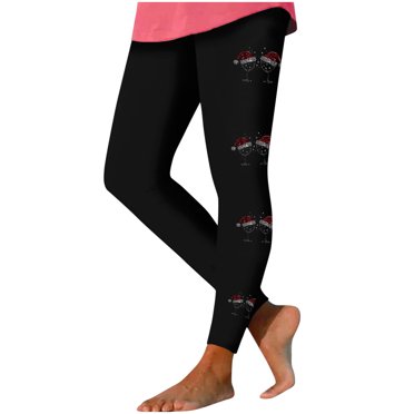 biudgviw Christmas Leggings for Women Lightweight Print Stretch High Waisted Tights Casual Comfy Workout Yoga Pants