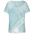 thumbnail image 5 of EQWLJWE Hauts pour Femmes Hauts d'Été pour Femmes Mode Décontractée T-Shirts à Manches Courtes pour Femmes Col Carré Imprimé Hauts à Boutons, 5 of 5