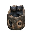 thumbnail image 2 of Couple Black Bears in Stump Garden Statue, 2 of 5