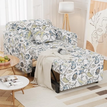 YODOLLA 3-in-1 Futon Convertible Sleeper Sofa Bed Chair for Living Room,Pull Out Couch in Floral