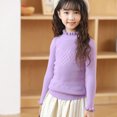 thumbnail image 4 of Posijego Girls Turtleneck Sweaters Ribbed Knit Long Sleeve Sweater T-Shirts Winter Slim Basic Tee Tops for Little Girls, 4 of 5