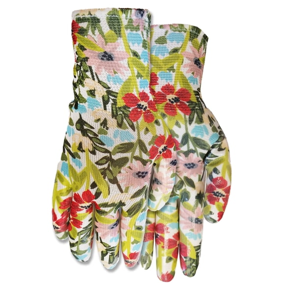 Expert Gardener Floral Print Ladies Clear Nitrile Gripping Glove
